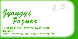 gyongyi pozner business card